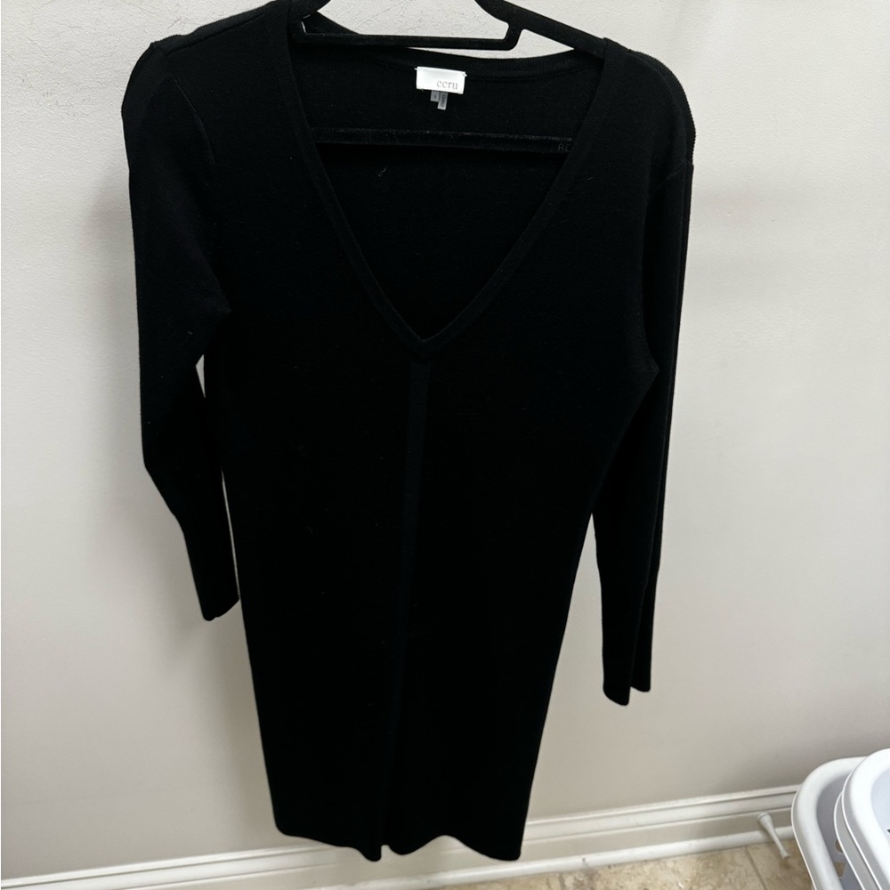 COS Black V-Neck Dress